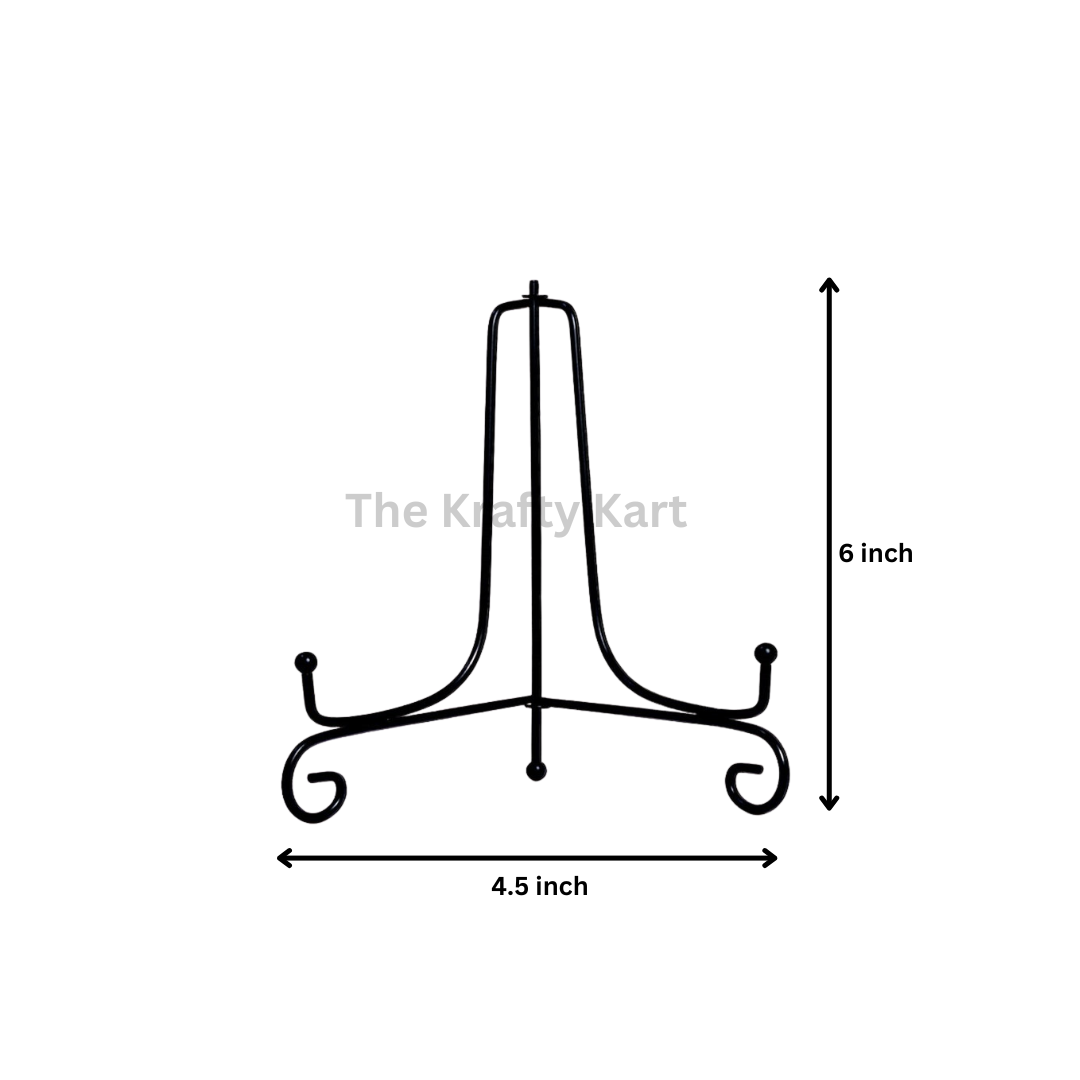 Foldable Curve Metal Stand (Black)