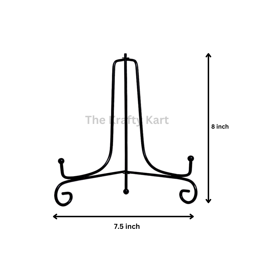 Foldable Curve Metal Stand (Black)