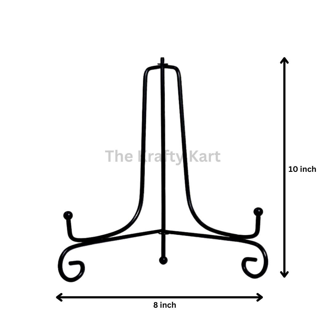 Foldable Curve Metal Stand (Black)