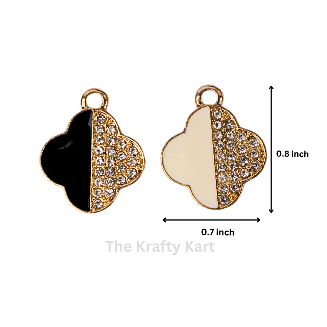 Charm - Diamond Four Leaf