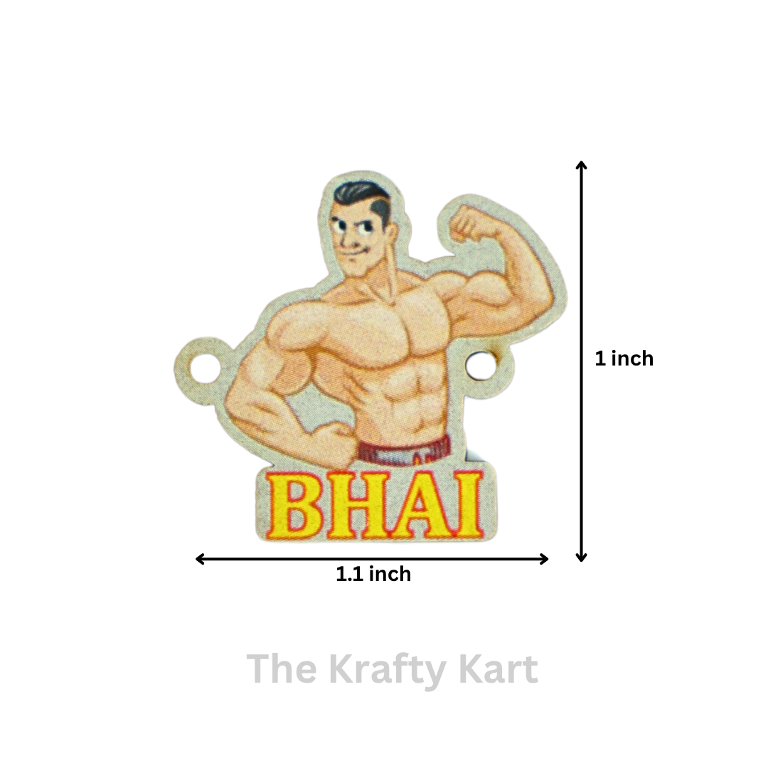 MDF Rakhi Charm - Bhai