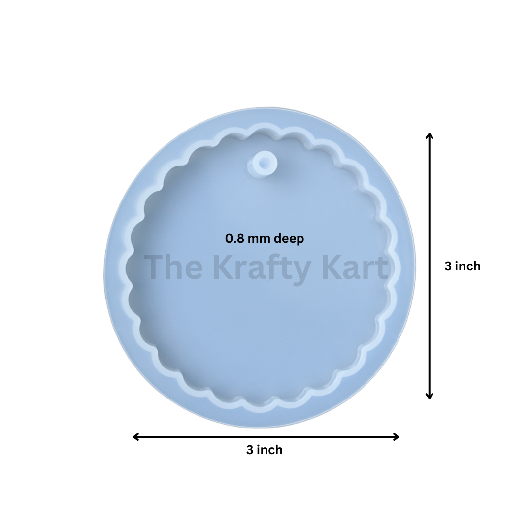 Zigzag Round Keychain Mould