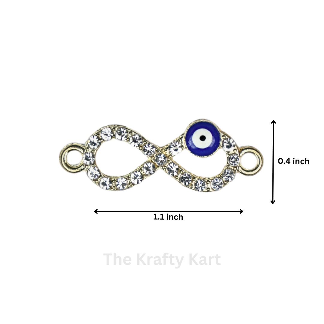 Infinity With Evil Eye Rakhi Charm