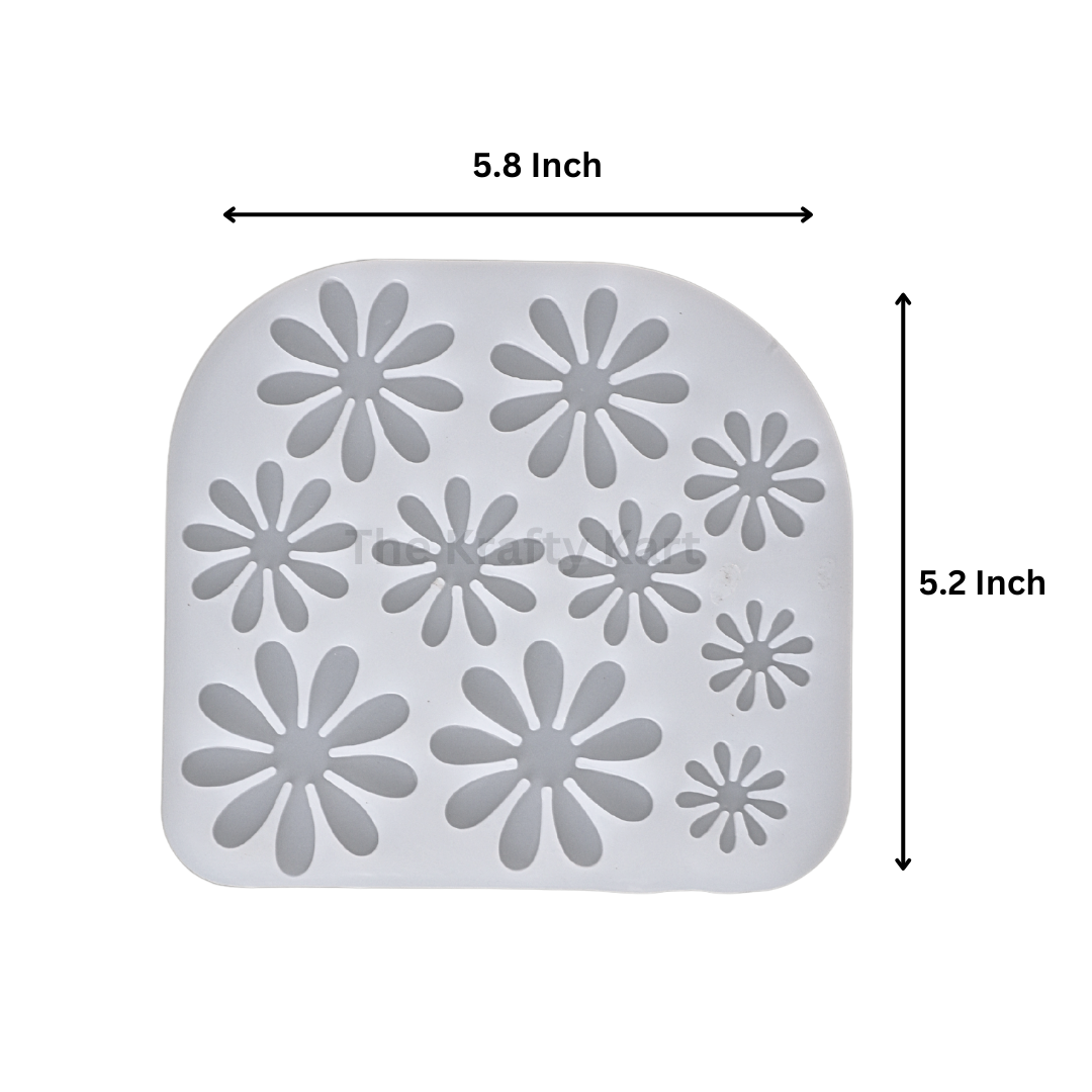 10 Cavity 3D Flower Mould