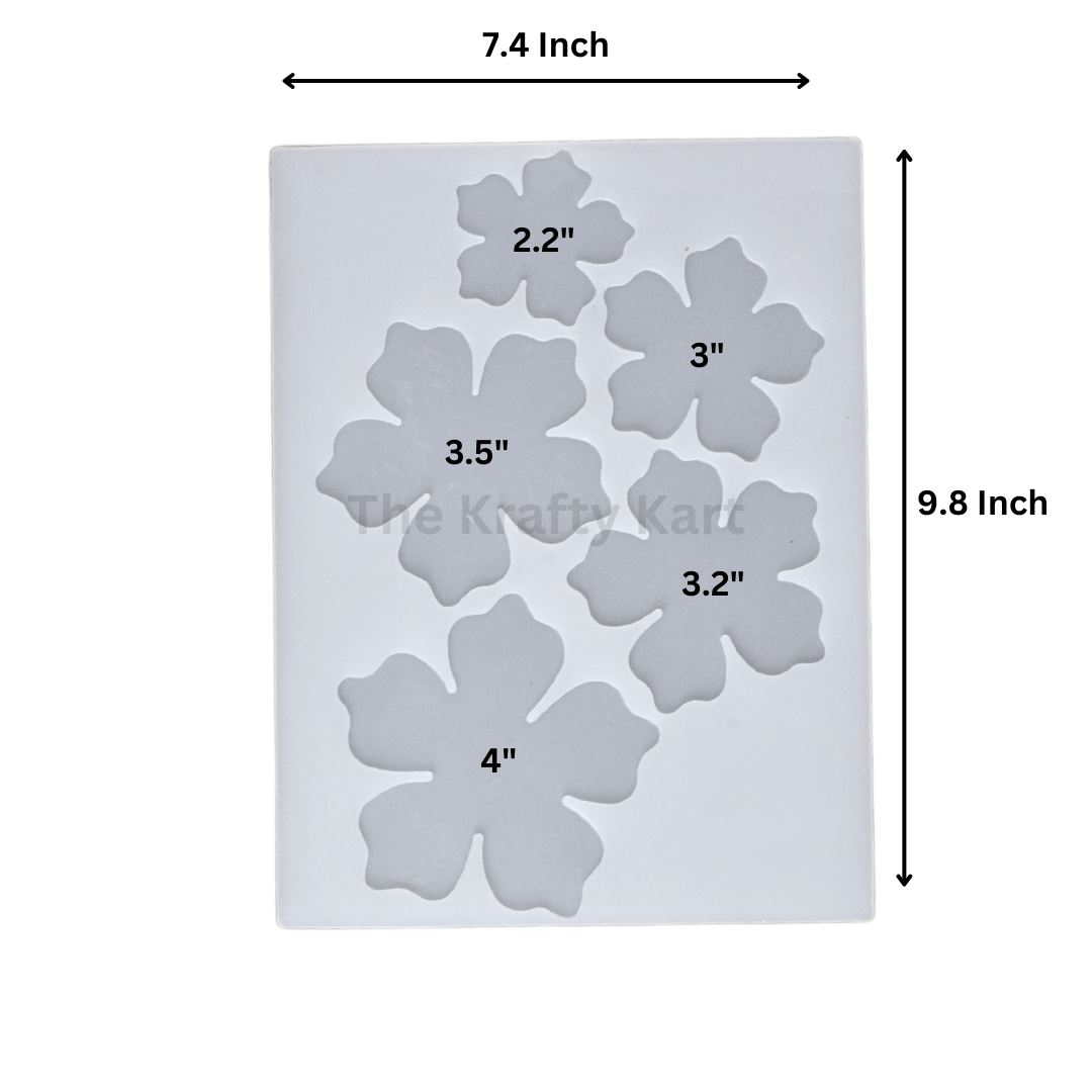 5 in 1 3D Flower Mould