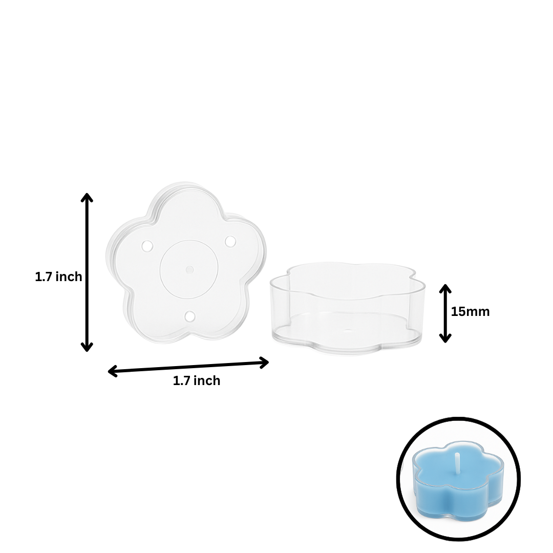 Transparent Cup For Candle - Flower