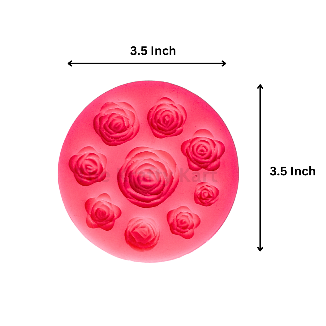 9 Cavity Flower Pink Candle Mould