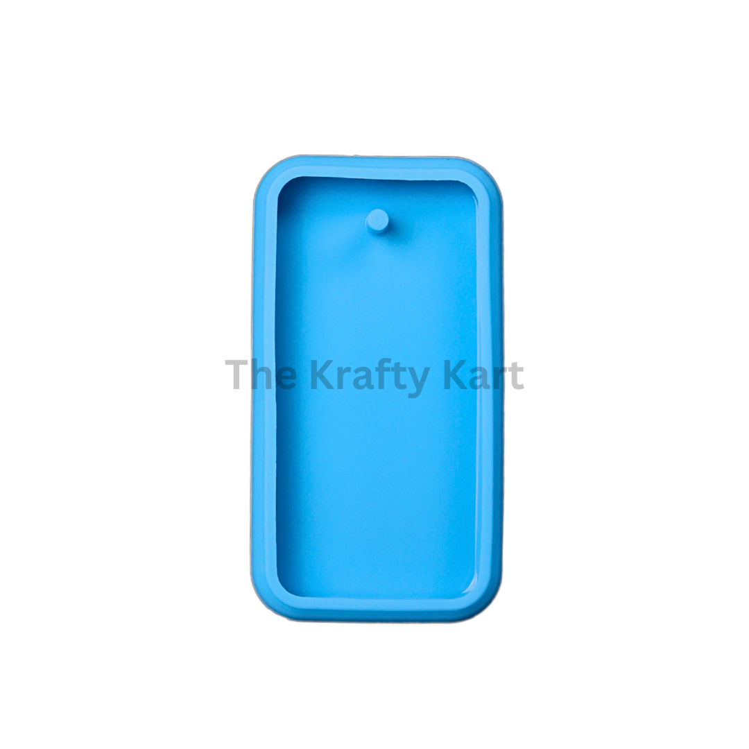 Rectangle Curve Keychain Blue Mould