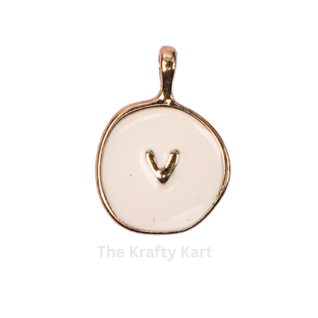 Charm - White Round Sign