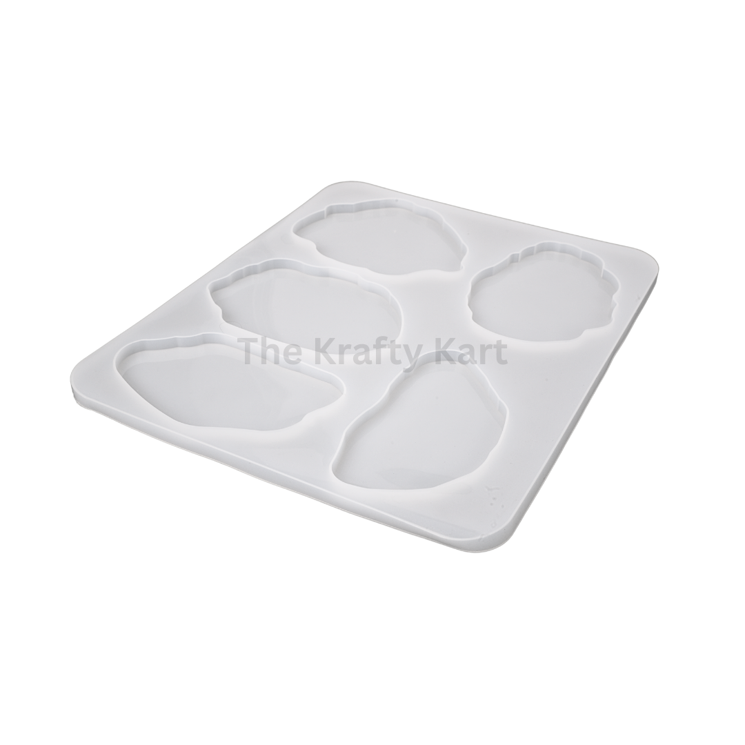 5 in 1 Agate Coaster Mould