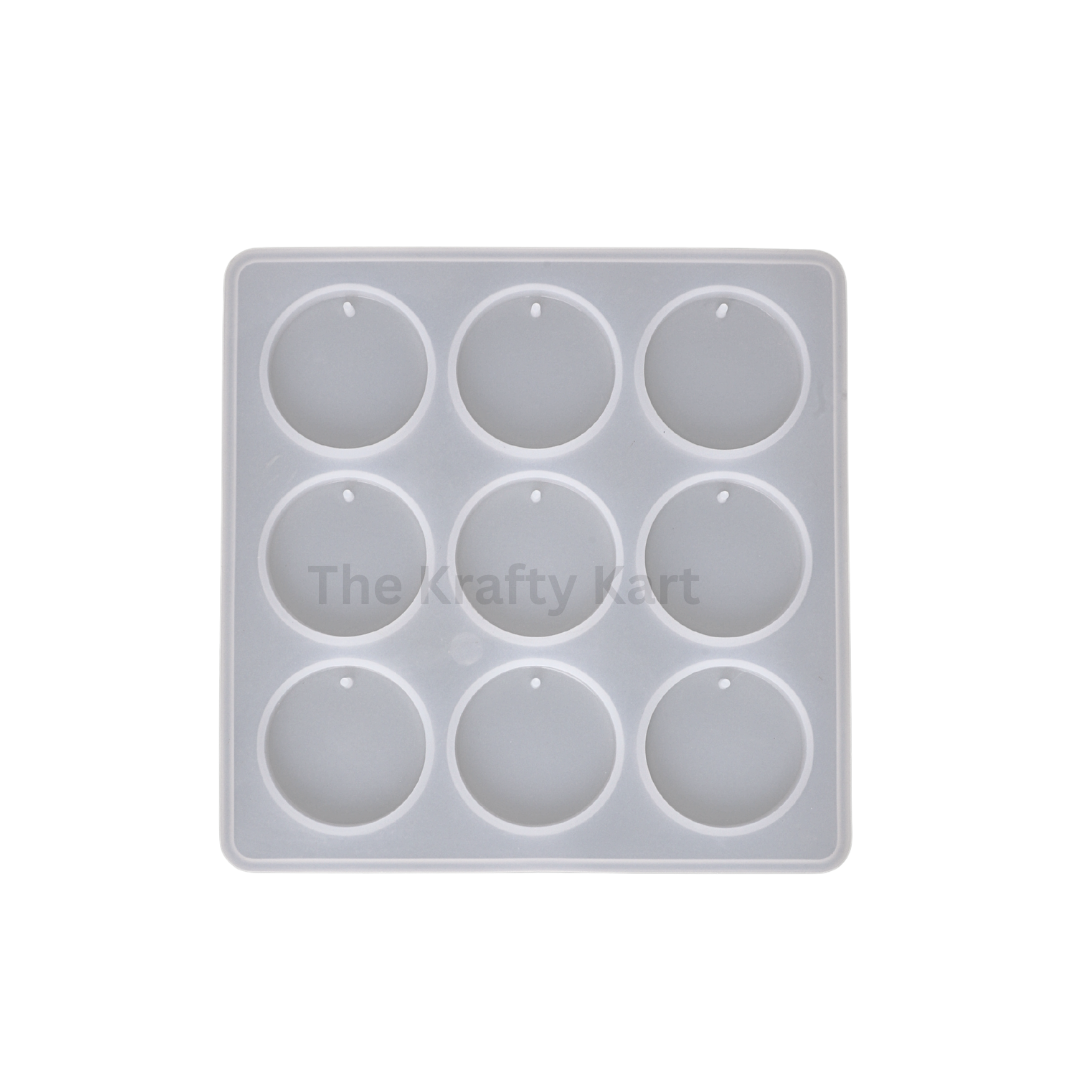 9 Cavity Round Pendant Mould