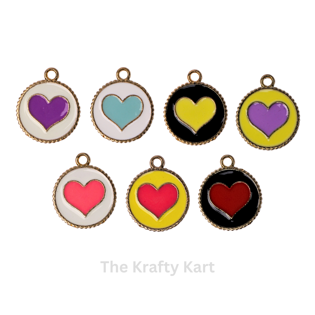 Charm - Round Heart