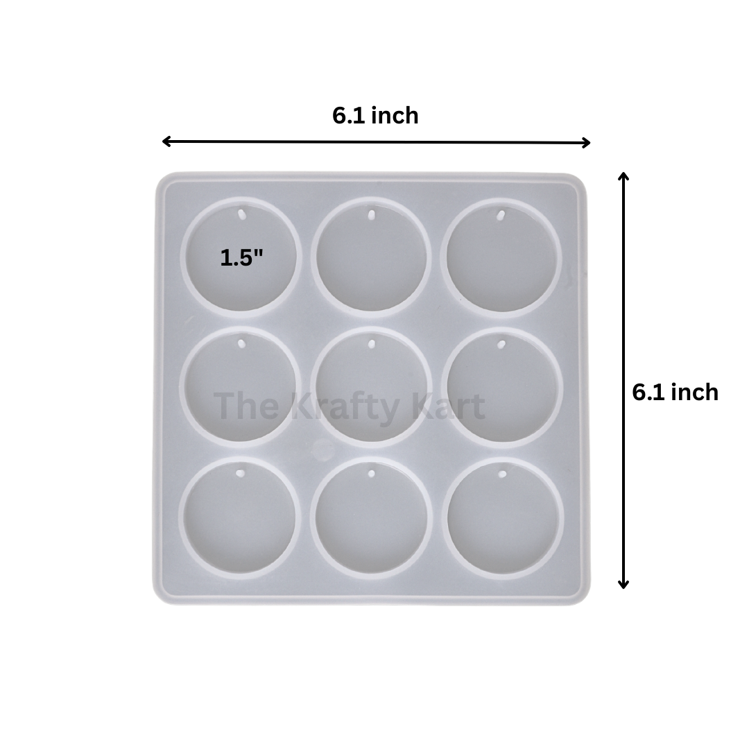 9 Cavity Round Pendant Mould