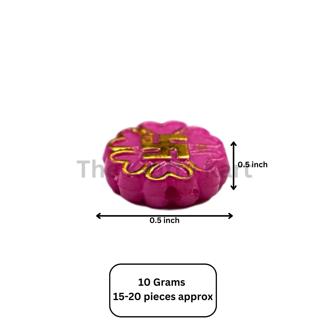 Colourful Rakhi Beads - Swastik (A)