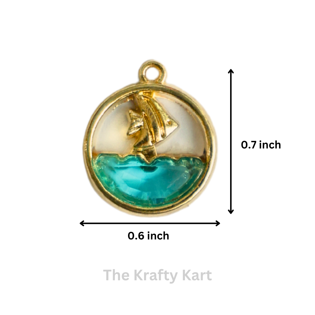 Anti-Tarnish Ocean Charm Pendant (A)