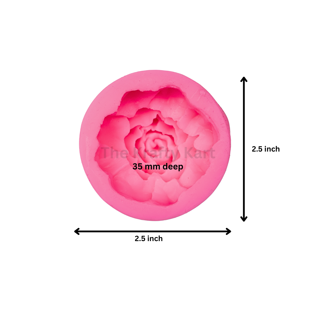 Rose Flower Pink Candle Mould (B)