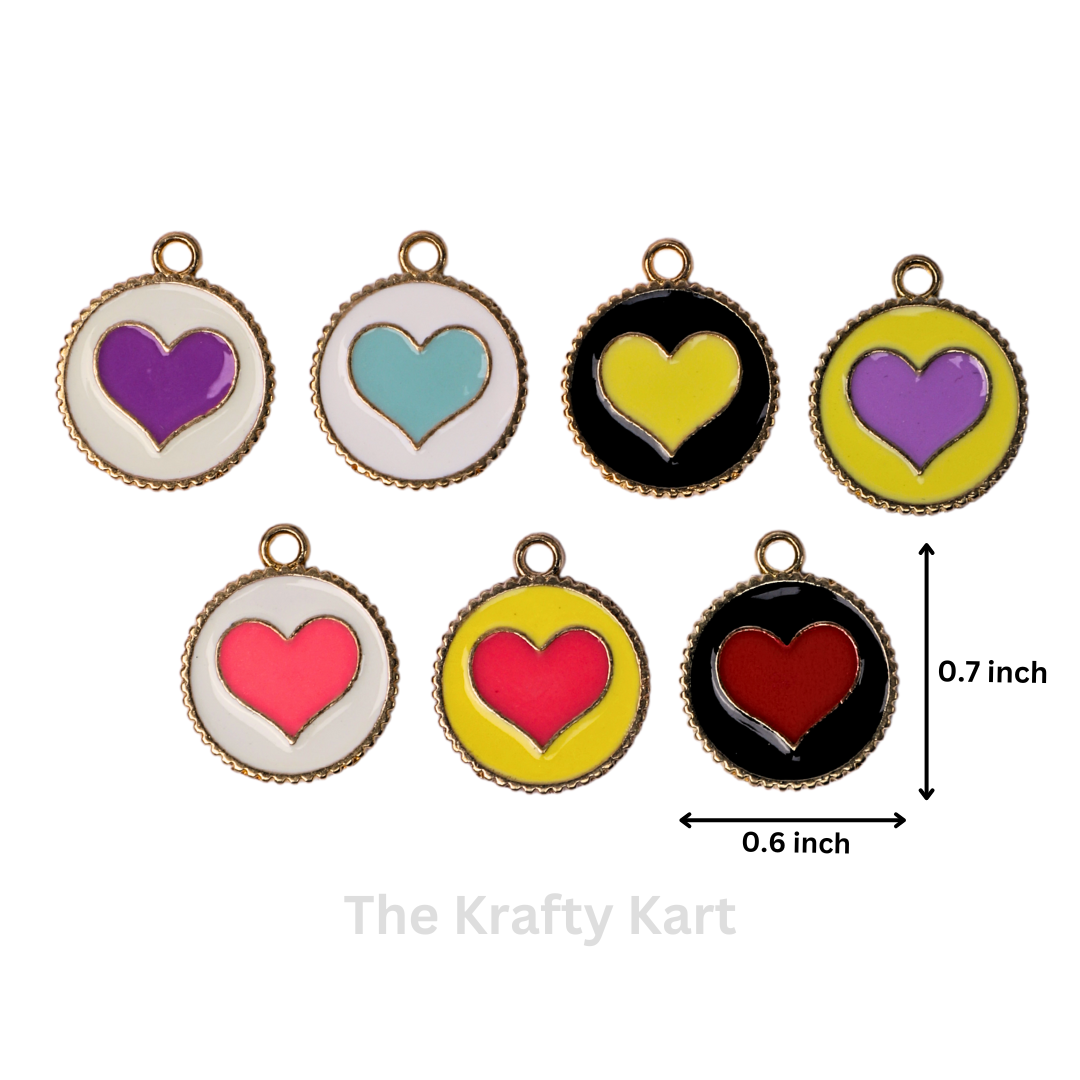 Charm - Round Heart