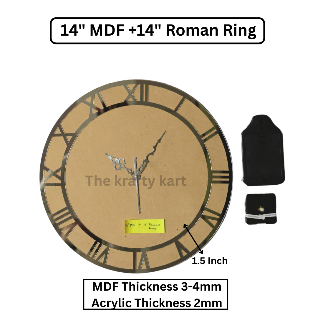 Border Roman Ring Clock Set