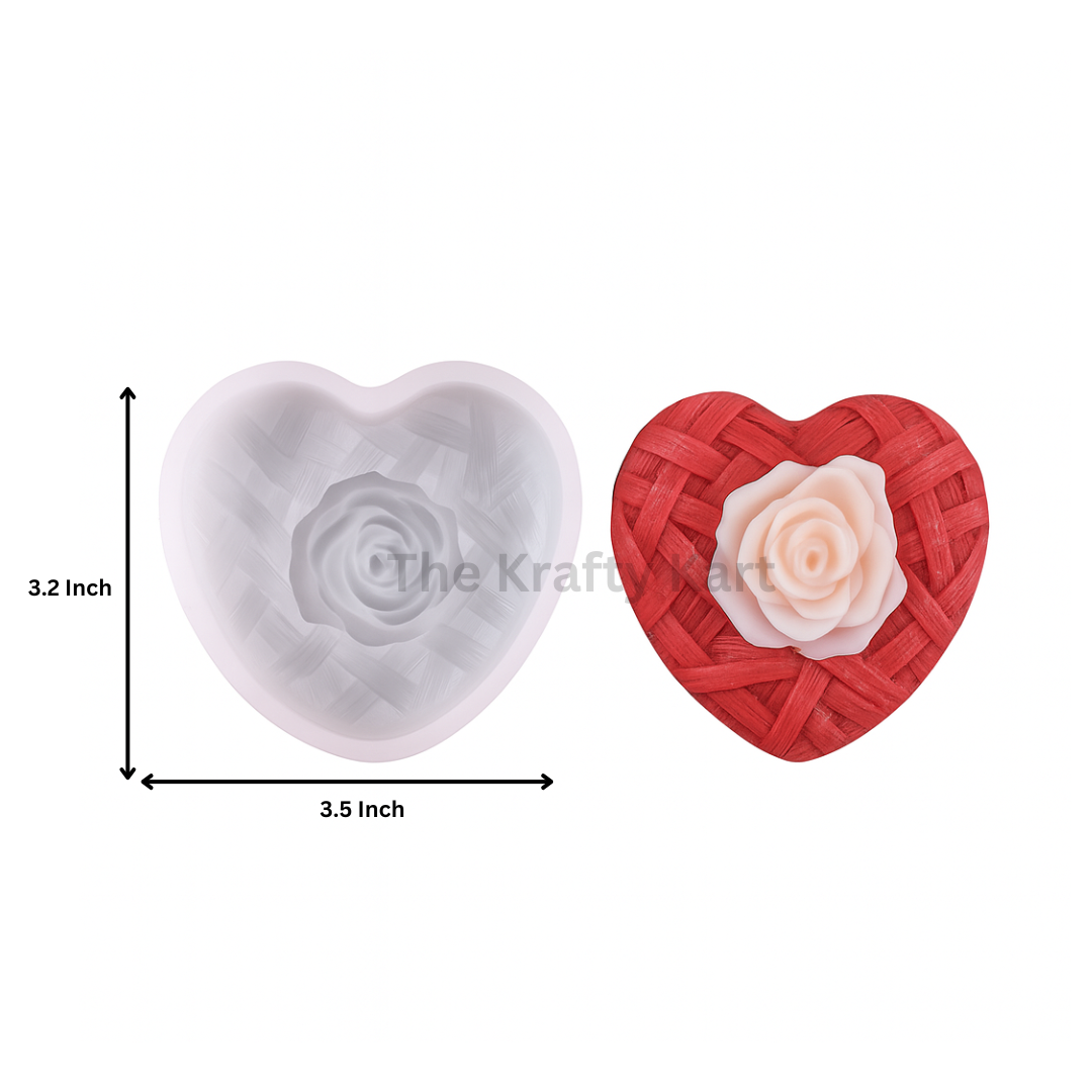 Heart Rose Candle Mould