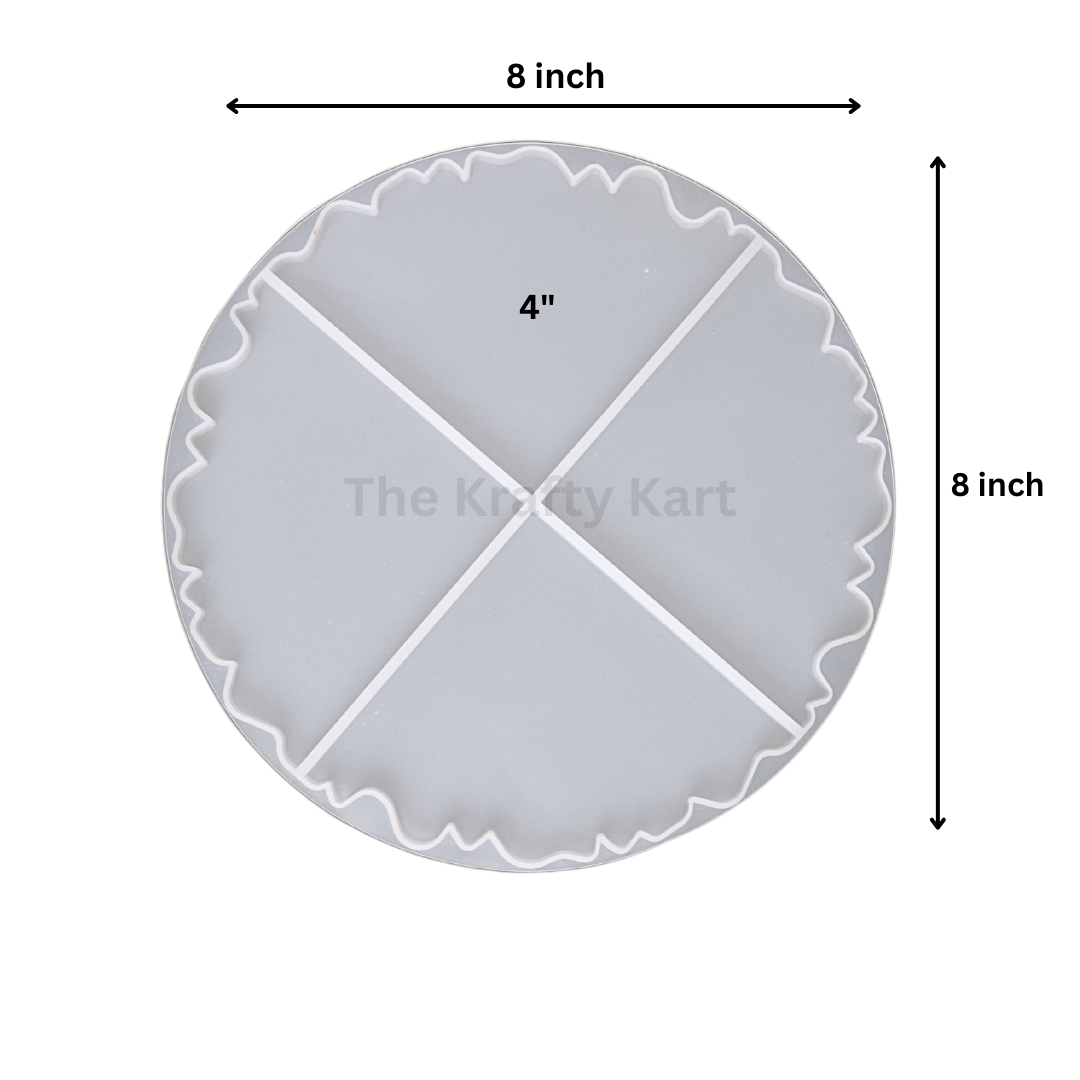 4 in 1 Agate Coaster Mould