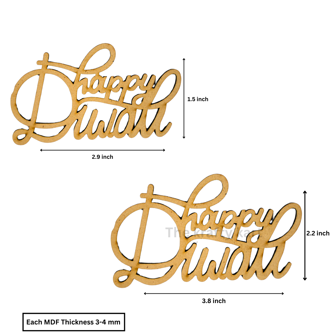 MDF Diwali Cutout - Happy Diwali (A)