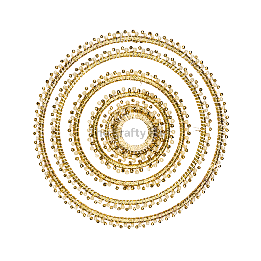 Golden Traditional Pearl Ring (B)