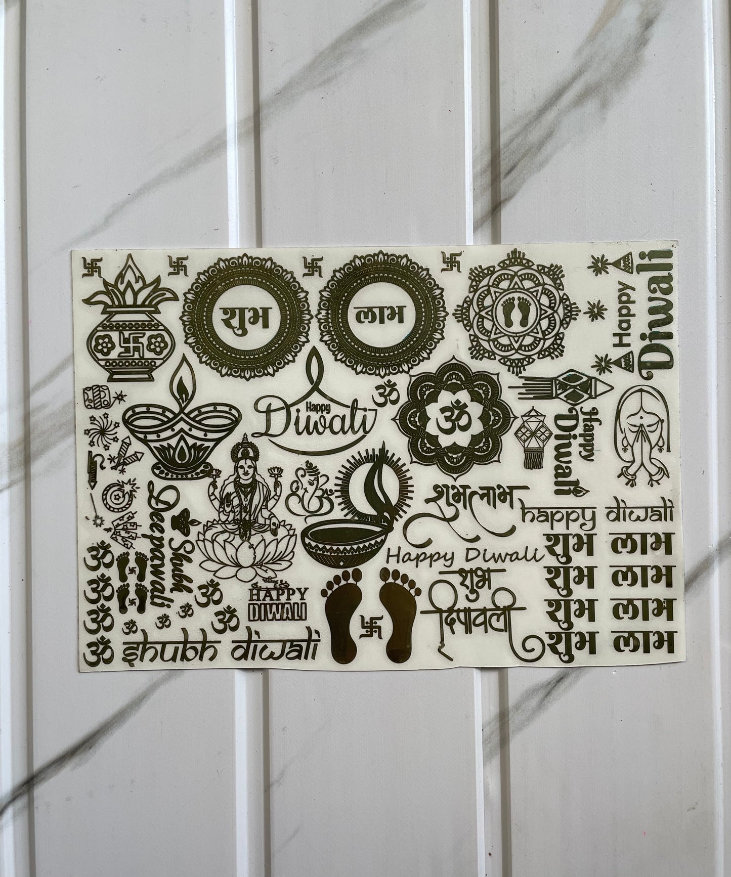Metal Sticker - A4 Diwali Sheet