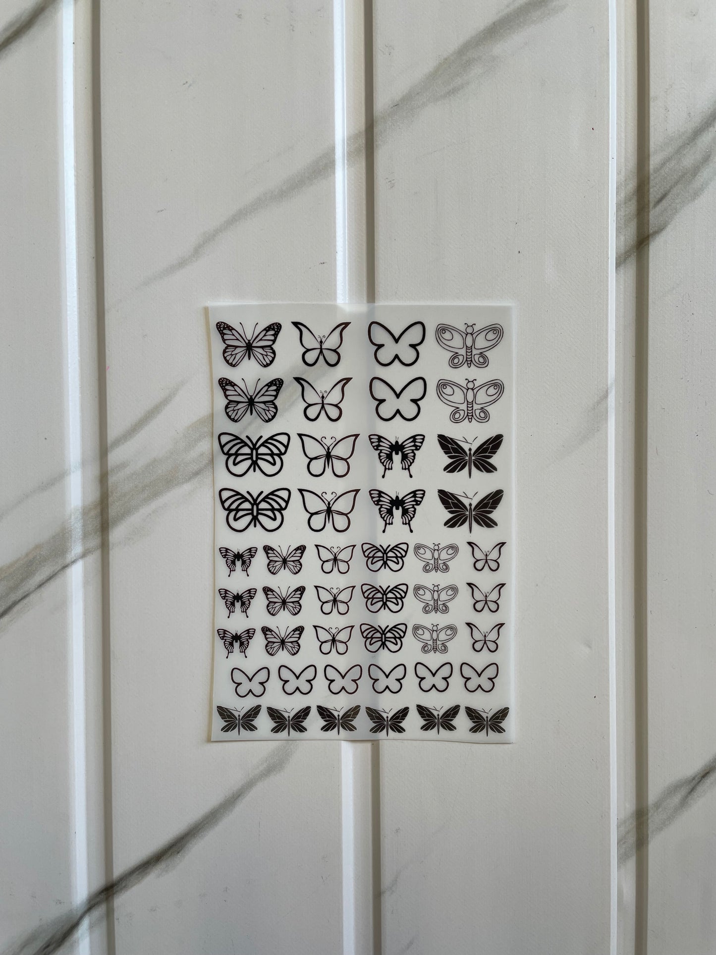 Insert Sheet - Butterfly (Black & White)