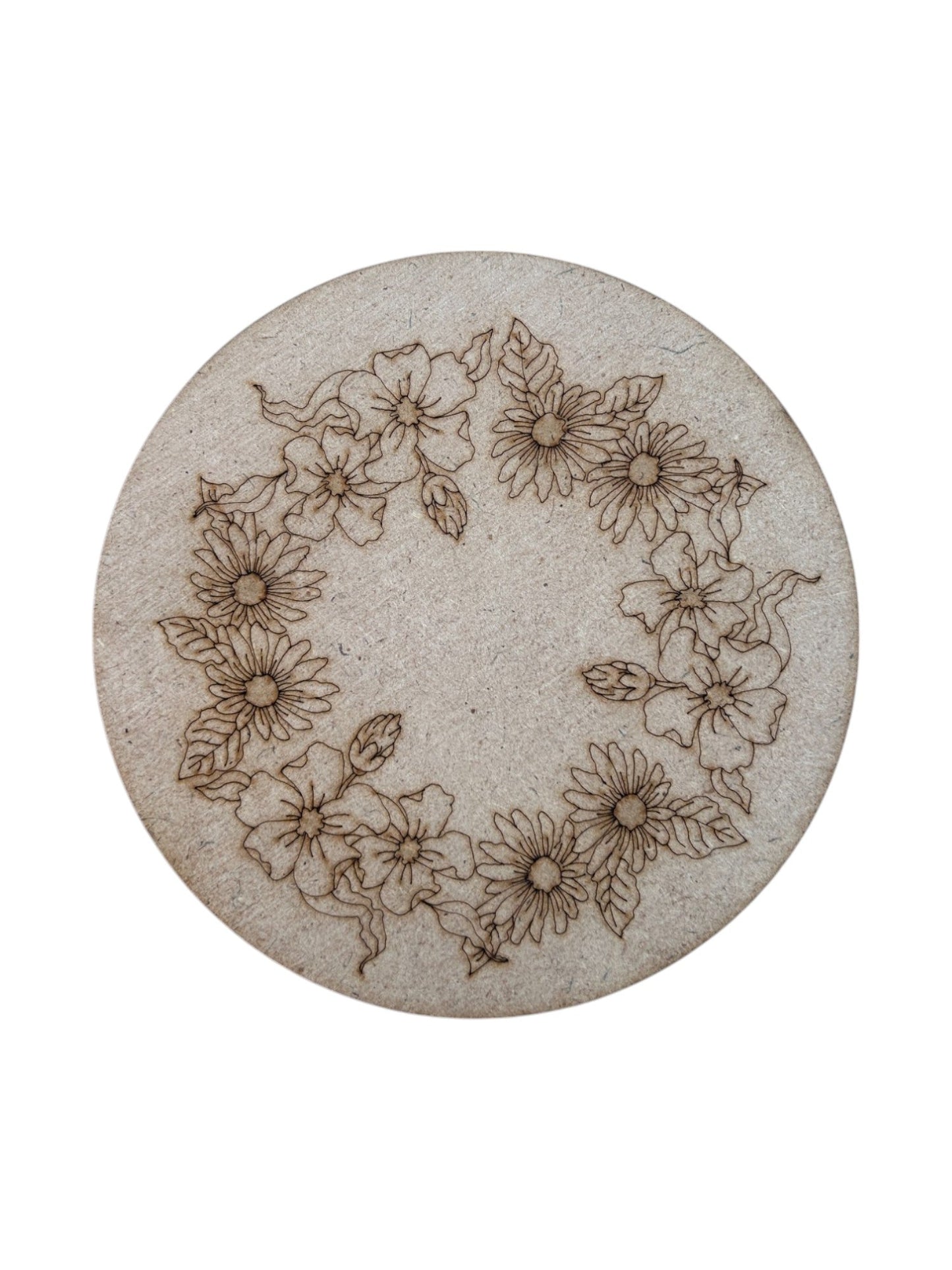 Pre Marked Round Flower Mdf (B)
