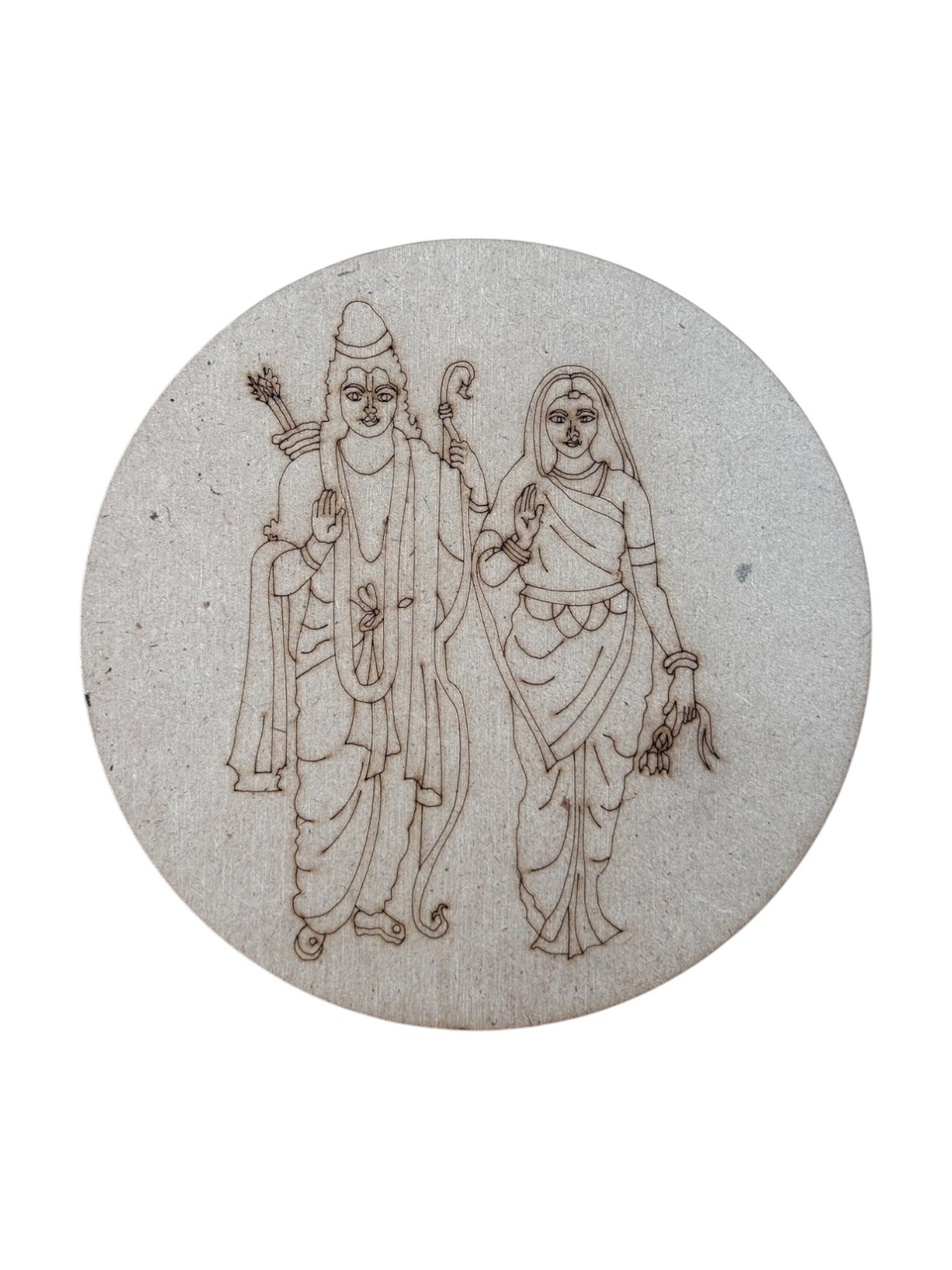 Pre Marked Round Ram & Sita Mdf