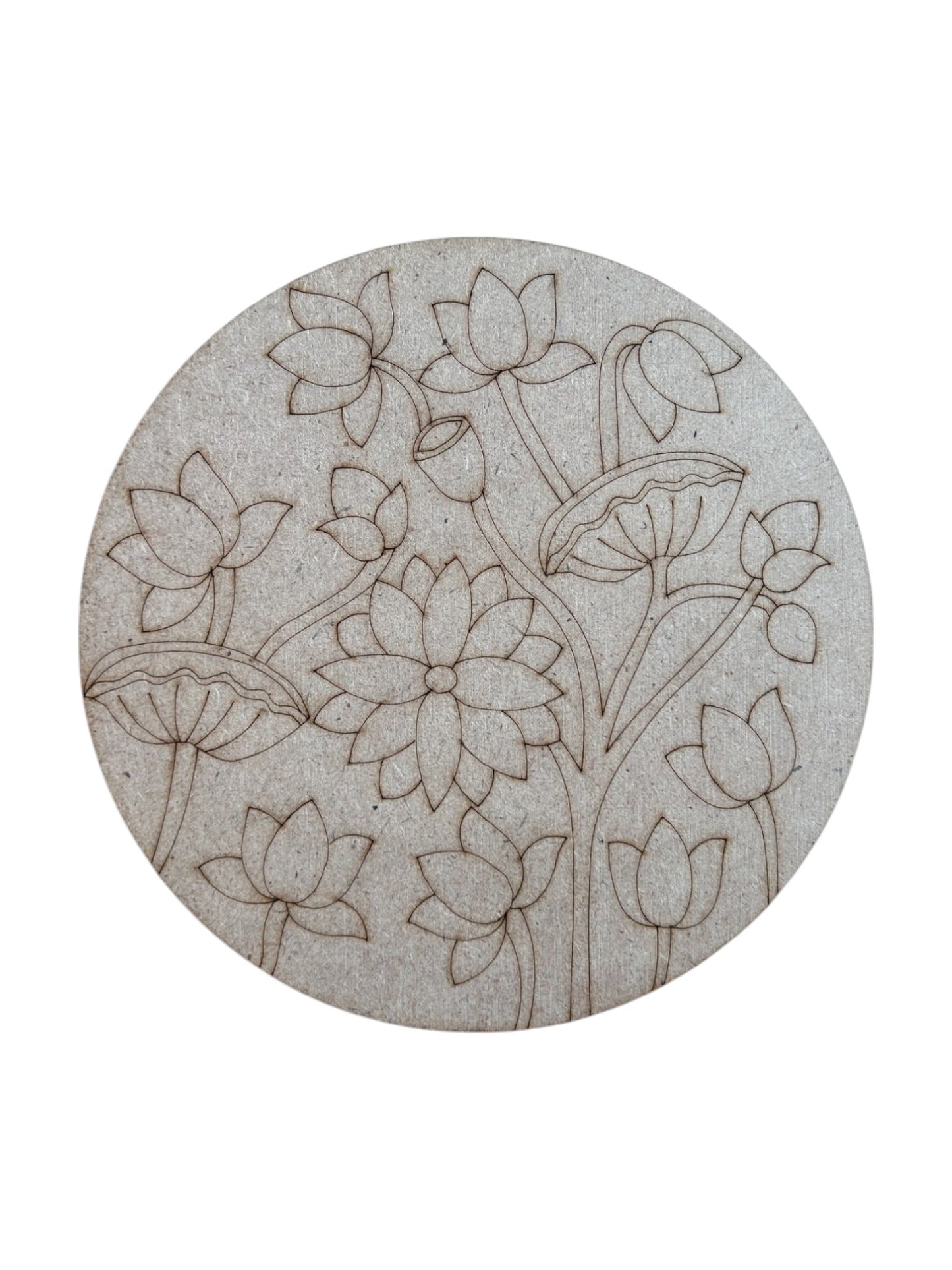 Pre Marked Round Flower Mdf (C)