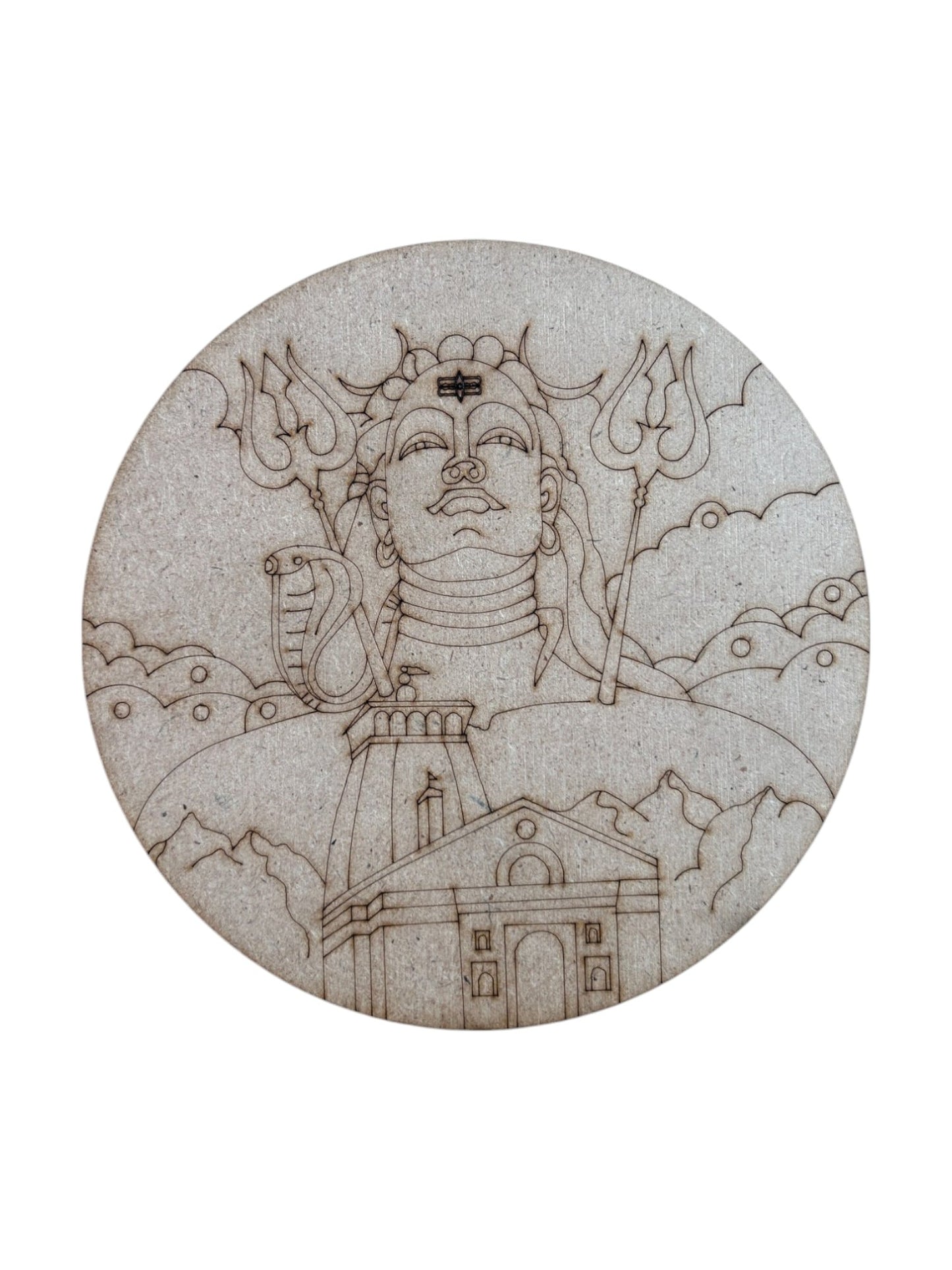 Pre Marked Round Adiyogi Shivji Mdf