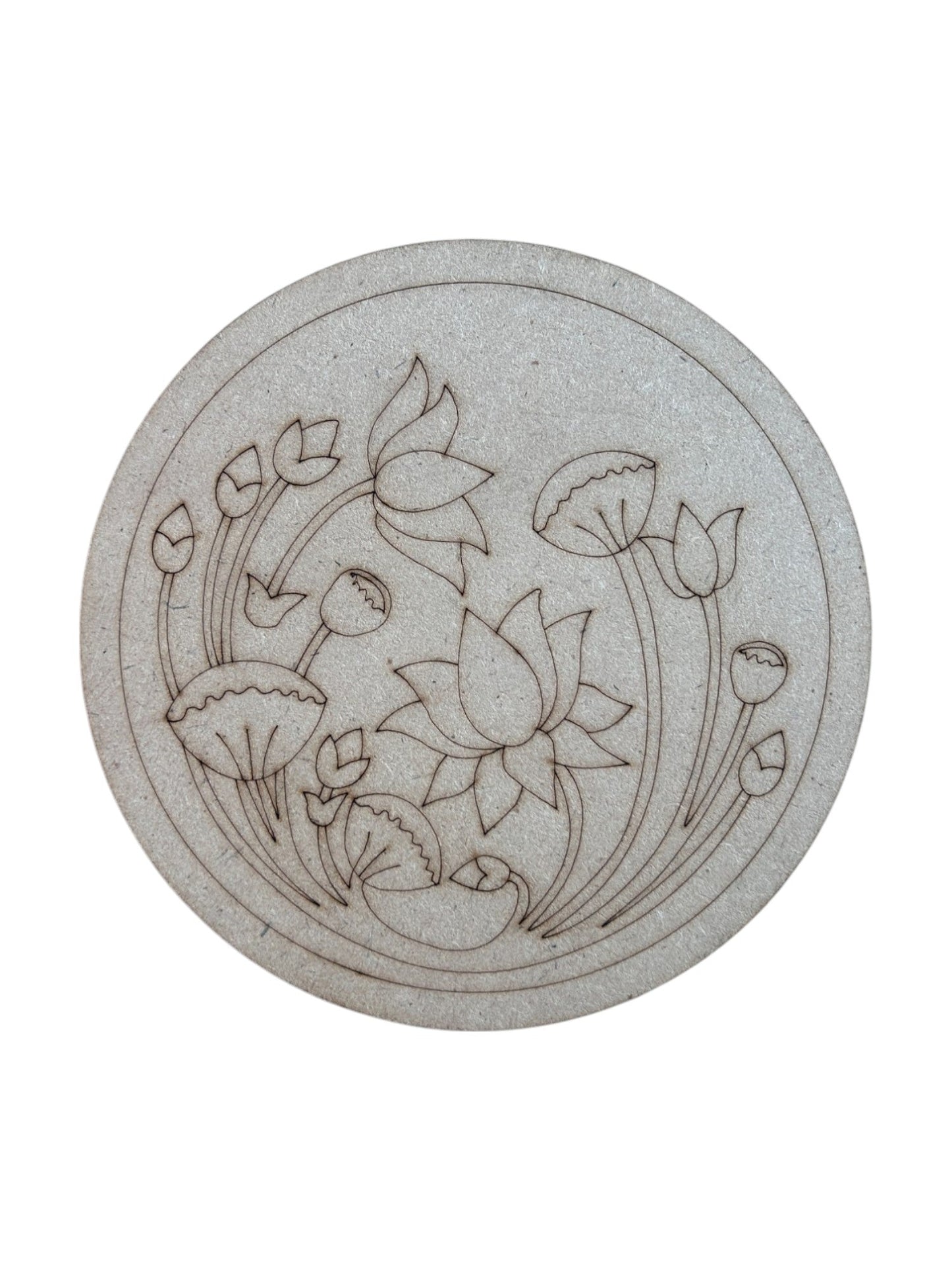 Pre Marked Round Flower Mdf (D)