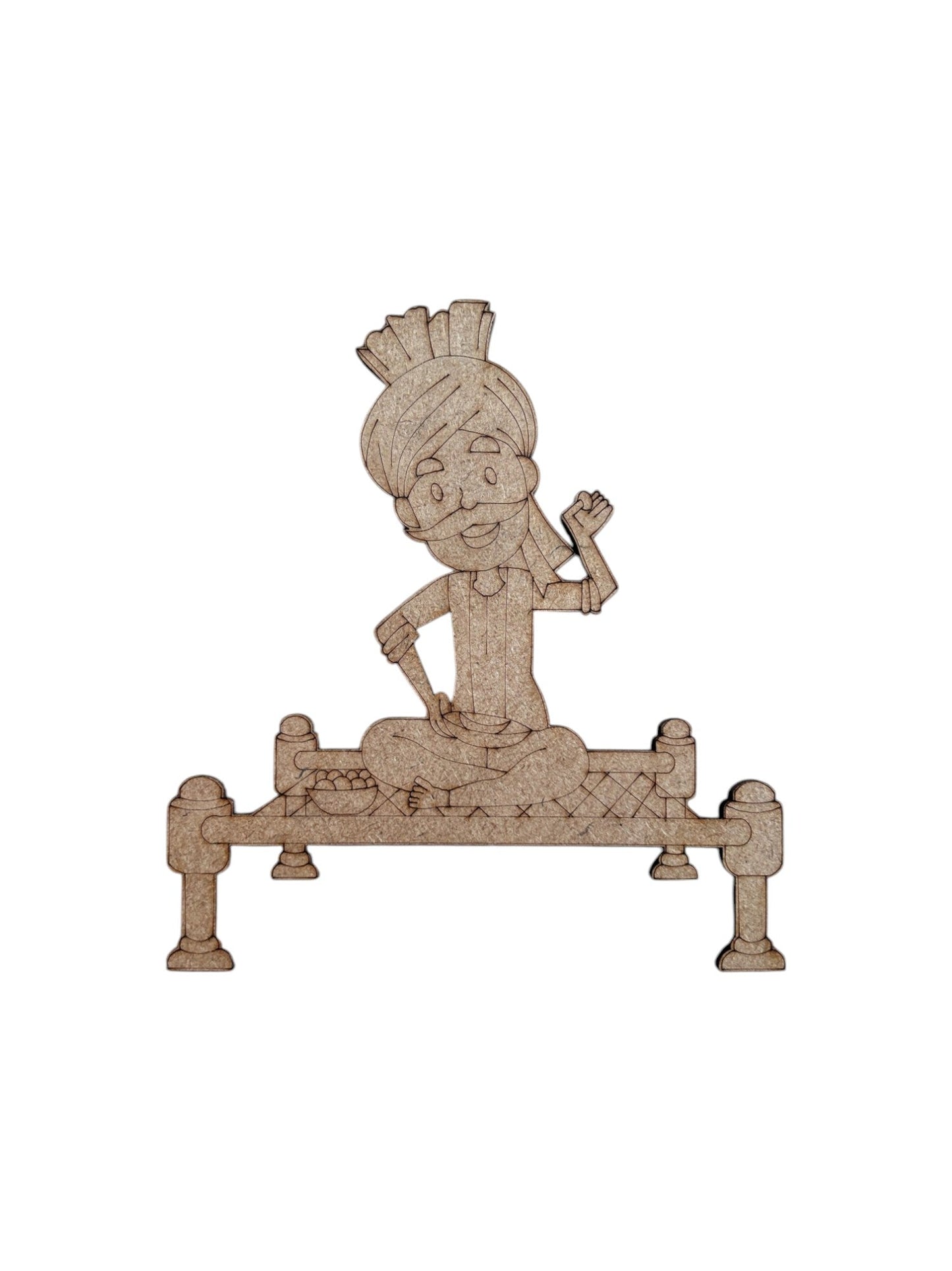 Pre Marked Haryanvi Man On Charpai Mdf