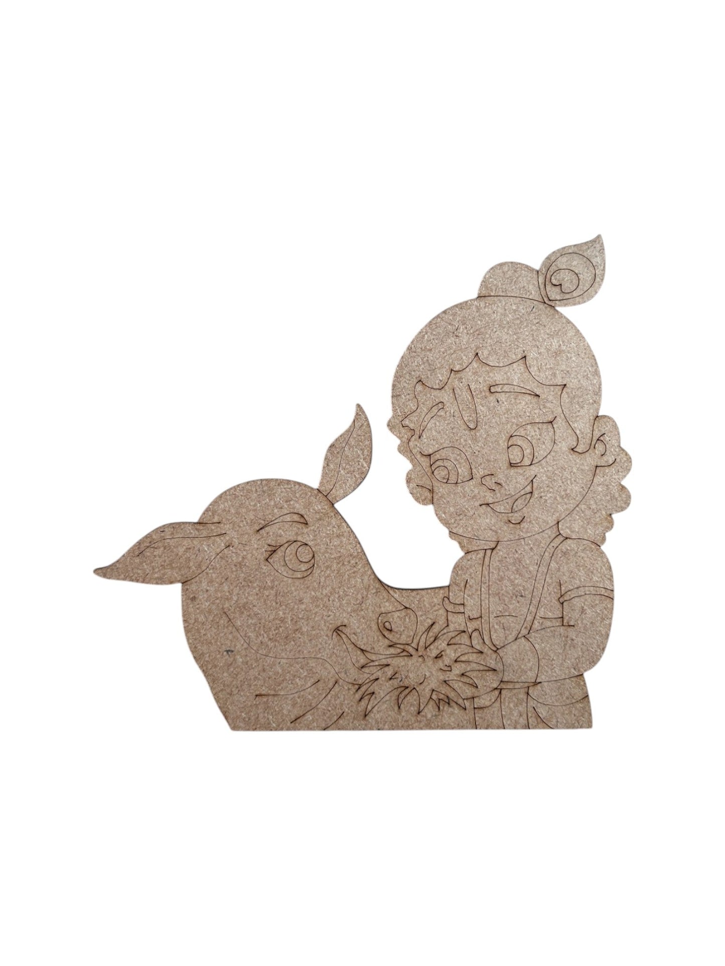 Pre Marked Krishna With Cow Mdf