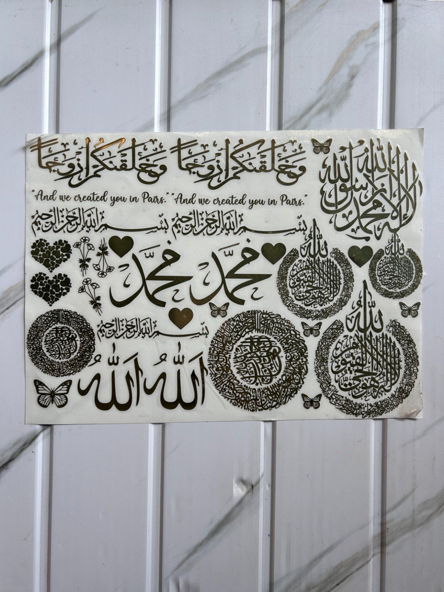 Metal Sticker Sheet 2 - Arabic Sheet