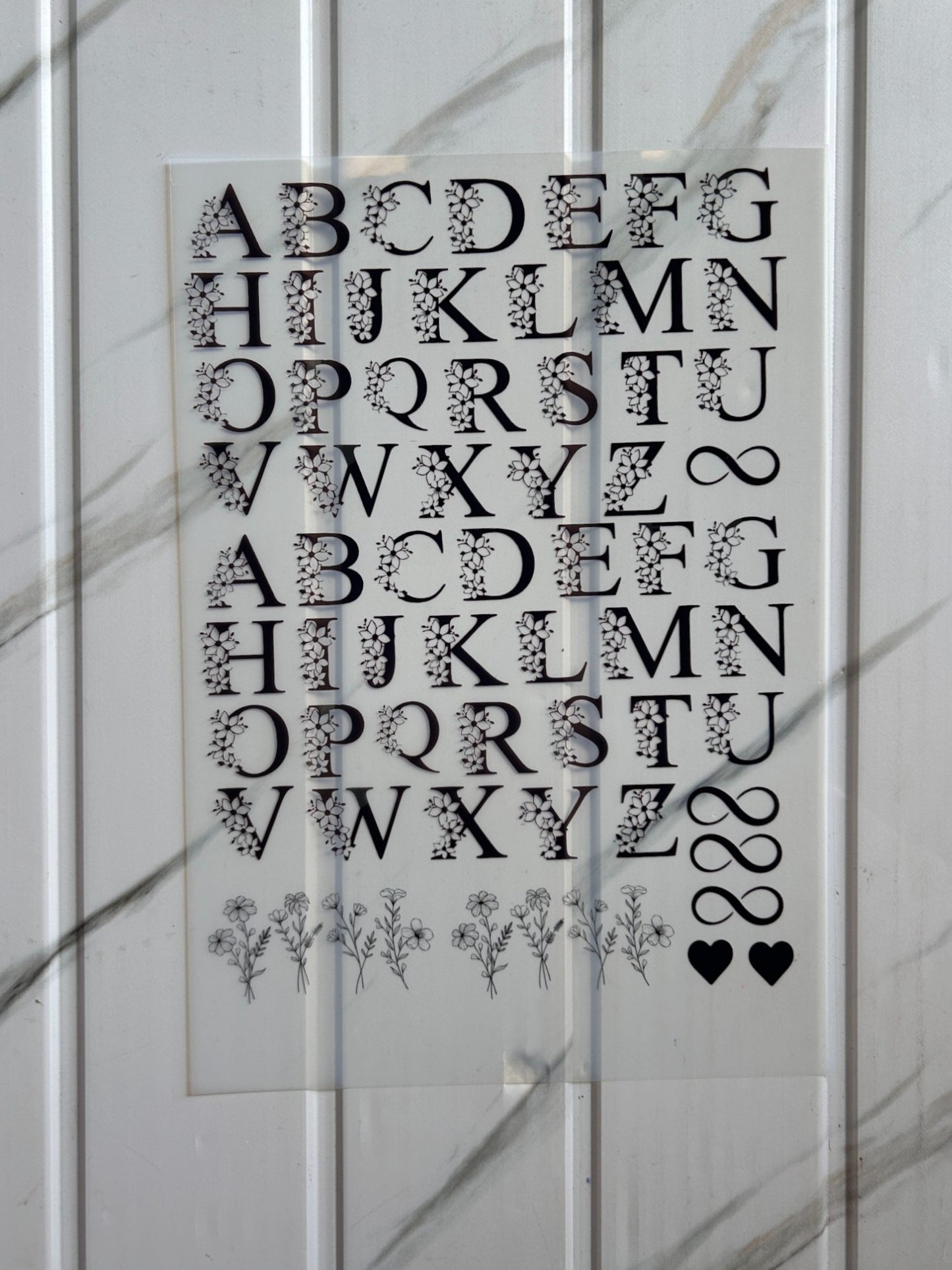 Insert Sheet - Alphabet