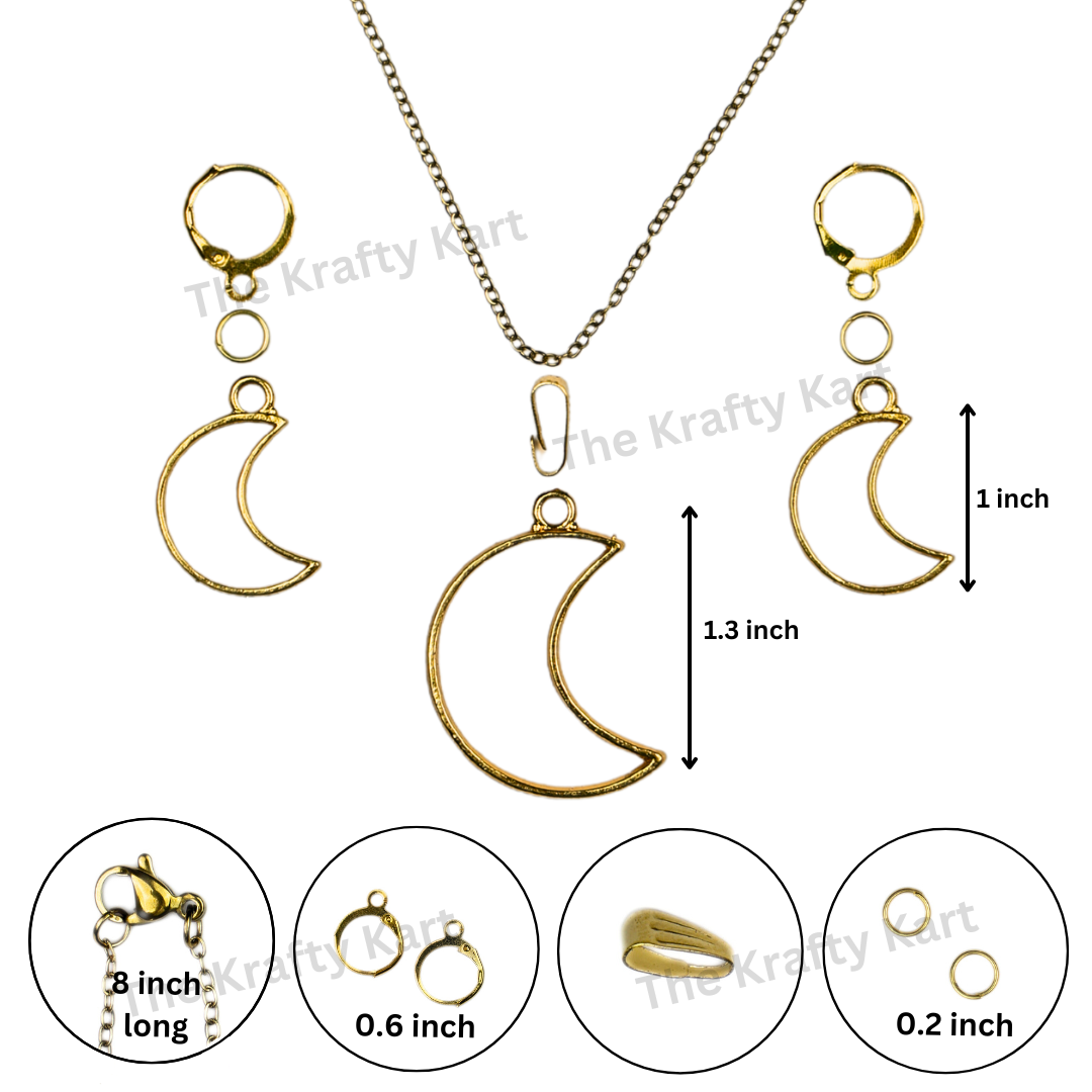 Big Pendant & Earring Set (Golden)