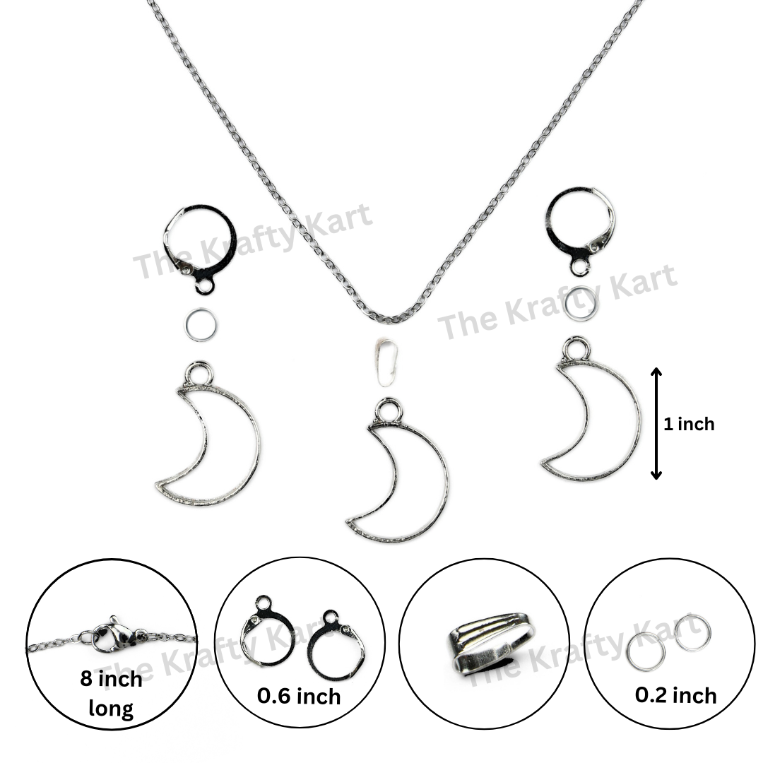 Earring & Pendant Set (Silver)