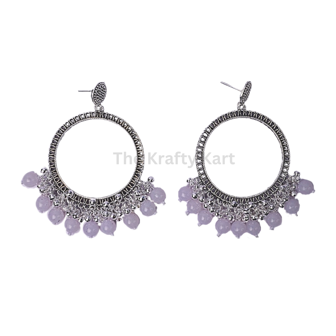 Colourful Big Round Resin Jhumka