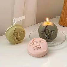 Moon Face Candle Mould