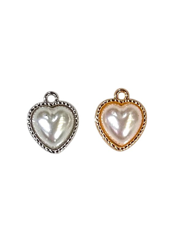 Charm - Pearl Heart