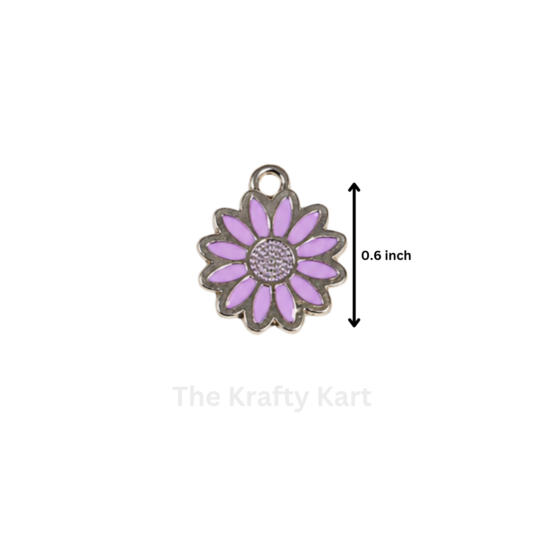 Anti-Tarnish Flower Charm Pendant (E)