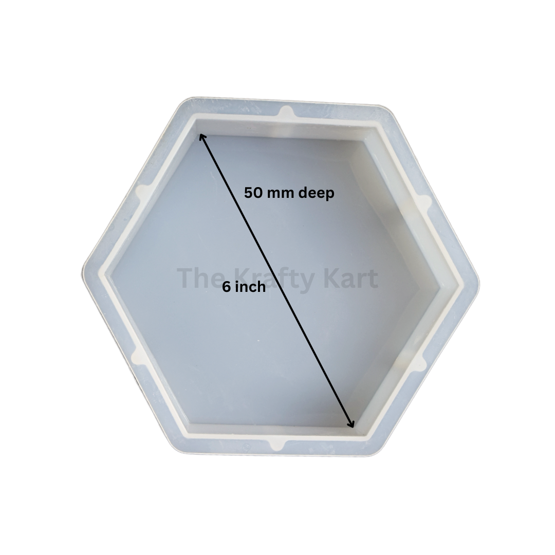 6" Hexagon Deep Casting Mould
