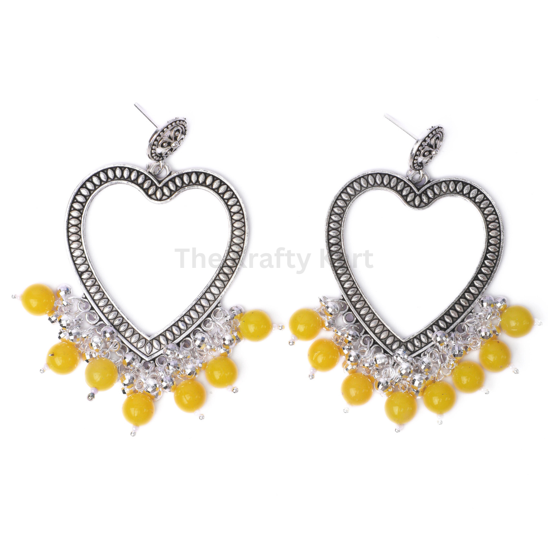 Colourful Heart Resin Jhumka