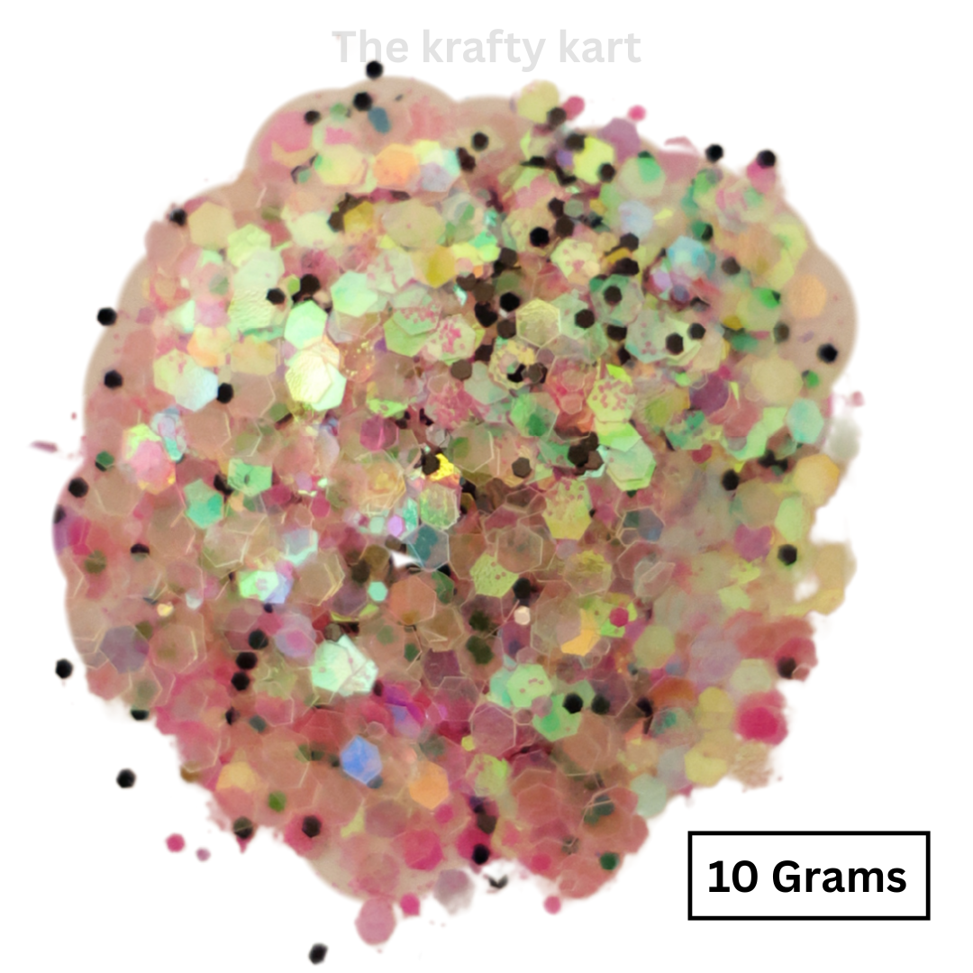 Glittery Hexagonal Chunks