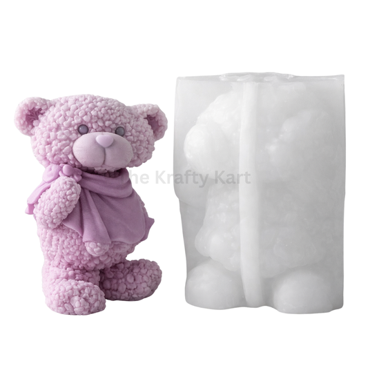 3D Cute Teddy Bear Candle Mould