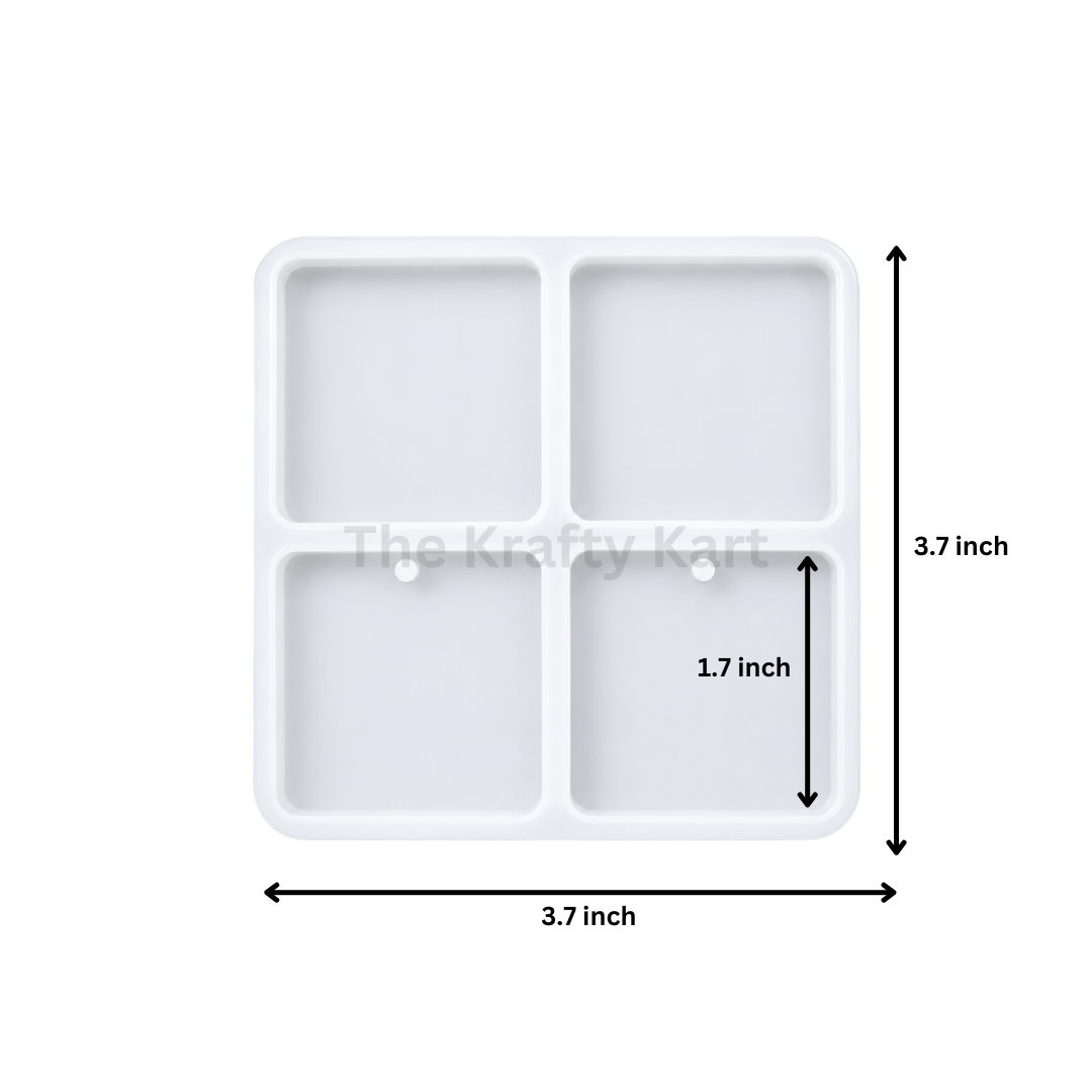 4 Cavity Square Jewellery & Rakhi Mould