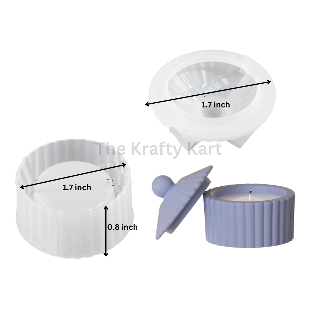 Small Striped Candle Storage Mould
