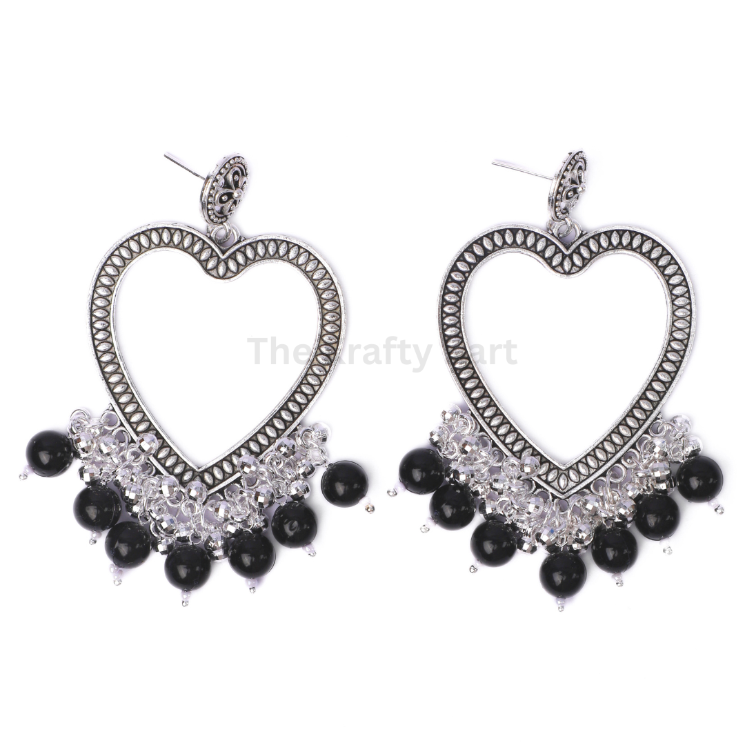 Colourful Heart Resin Jhumka